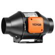 Ventilator evacuare aer pentru tubulatura Vevor Controller 38 W, debit 683 m3/h, IP 44, diametru 150 mm, 28 dB