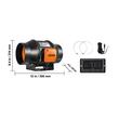 Ventilator evacuare aer pentru tubulatura Vevor Controller 38 W, debit 683 m3/h, IP 44, diametru 150 mm, 28 dB