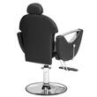 Scaun salon/frizerie, max 150 kg, rotatie 360 grade, suport picioare, Reglabil inaltime 1090-1250 mm, spatar inclinabil, pompa hidraulica, baza fonta
