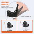 Scaun salon/frizerie, max 150 kg, rotatie 360 grade, suport picioare, Reglabil inaltime 1090-1250 mm, spatar inclinabil, pompa hidraulica, baza fonta