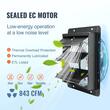 Ventilator evacuare pentru spatii comerciale, sere, depozite, Metal, 30 W, 1700 m³/h, diametru 356 mm, 60 dB, Programator inteligent