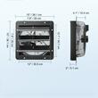 Ventilator evacuare pentru spatii comerciale, sere, depozite, Metal, 40 W, 1500 m³/h, diametru 305mm, 60 dB, Programator