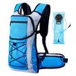 Rucsac de hidratare usor cu suport de apa de 3 l, ciclism, drumetie, Impermeabil, 470 x 290 x 130 mm, Albastru/Argintiu