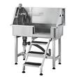Cada pentru animale de companie All-in-One, Inox, Accesorii complete dus, baterie, Scara 3 trepte, max 100 kg, 870x1020x488 mm, deschidere usa pe dreapta