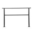 Balustrada pentru 4-5 trepte exterioare, Negru, Otel, 1380 x 84 x 920 mm, unghi reglabil