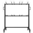 Carucior pentru scaune pliante, Otel, 1830x860x1820 mm, Capacitate 84 scaune, max 240 kg, Husa impermeabila
