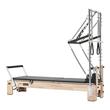 Aparat pilates, cadru lemn, 2.4 m, max 180 kg, Sistem rezistenta 5 x arcuri, Role cu rulmenti dubli, sine inox