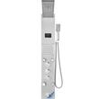 Panou dus cu hidromasaj, Inox Argintiu, 6 functii, Led, 1350 × 200 × 440 mm, 5 jeturi masaj corporal, Afisaj si lumina Led