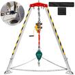 Trepied de salvare si lucru, protectia muncii in canalizari, Capacitate vertical 180 kg, Lungime 30 m, Troliu, Forta 500 N