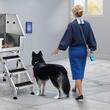 Cada pentru animale de companie All-in-One, Inox, Accesorii complete dus, baterie, Scara 3 trepte, max 100 kg, 870x1020x488 mm, deschidere usa pe dreapta