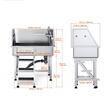 Cada pentru animale de companie All-in-One, Inox, Accesorii complete dus, baterie, Scara 3 trepte, max 100 kg, 870x1020x488 mm, deschidere usa pe dreapta