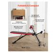 Banca reglabila pentru abdomen, Pliabila, 1380 x 305 x 430 mm, max 260 kg, Reglare spatar 7 pozitii, 2 x corzi
