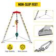 Trepied de salvare si lucru, protectia muncii in canalizari, Capacitate vertical 180 kg, Lungime 30 m, Troliu, Forta 500 N