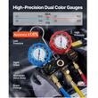Set manometre pentru incarcare/descarcare Freon, 3 cai, 55 Bar, R134a R404A R1234yf R22, furtun 1.5 m