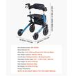 Scaun cu rotile ultracompact, max 136 kg, maner reglabil, suport pahare si pentru baston, Aluminiu