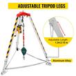 Trepied de salvare si lucru, protectia muncii in canalizari, Capacitate vertical 180 kg, Lungime 30 m, Troliu, Forta 500 N