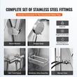 Cada pentru animale de companie All-in-One, Inox, Accesorii complete dus, baterie, Scara 3 trepte, max 100 kg, 870x1020x488 mm, deschidere usa pe dreapta