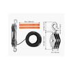 Scripete manual cu raport 5:1, Capacitate 500 kg, Lungime franghie 30.48 m, Otel