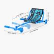 Tricicleta cu miscare Twister, led in roti fara baterii, max 90 kg, Lungime reglabila, Albastru/Negru  