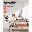 Aparat pilates, cadru lemn, 2.4 m, max 180 kg, Sistem rezistenta 5 x arcuri, Role cu rulmenti dubli, sine inox