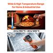 Termometru cu infrarosu fara contact -30 ℃ la 1200 ℃, termocuplu de tip K, alimentare baterie 2 x AA