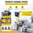 Mini Strung profesional pentru prelucrare metal, 1100 W, viteza variabila 50-2500 rpm, mandrina cu 3 falci, Distanța dintre centre 750 mm