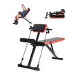 Banca reglabila pentru abdomen, Pliabila, 1380 x 305 x 430 mm, max 260 kg, Reglare spatar 7 pozitii, 2 x corzi