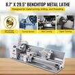 Mini Strung profesional pentru prelucrare metal, 1100 W, viteza variabila 50-2500 rpm, mandrina cu 3 falci, Distanța dintre centre 750 mm