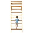 Set joaca, Scara suedeza cu 10 niveluri, fixare pe perete, max 100 kg, Inaltime 2200 mm, latime 800 mm, Lemn pin