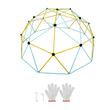 Structura de catarat din metal, 366 x 366 x 182 cm, max 340 kg, manere alpinism