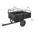 Remorca basculabila Vivatechnix, Capacitate 340 Kg, dimensiune 200 x 66 x 76 cm, Otel, compatibila cu tractorase de gazon, ATV-uri