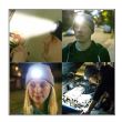 Caciula cu led reincarcabila, Strend Pro Gri Camuflaj, unisex, marime universala, USB, 4xSMD, Li-Ion