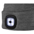 Caciula cu LED reincarcabila prin USB, Strend Pro Grey, unisex, 4xSMD, Li-Ion
