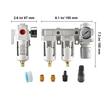Regulator filtru dublu pentru compresoare 3/8”, Vevor 10 Bar, dimensiune 185×67×155 mm
