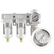 Regulator filtru dublu pentru compresoare 3/8”, Vevor 10 Bar, dimensiune 185×67×155 mm