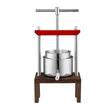 Presa manuala pentru struguri, citrice, vinete Vevor, suport lemn, capacitate 1.56 l, cos inox, diametru cos 13 cm
