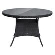 Set mobilier de gradina 4 scaune si o masa, 150 kg, cu perne, gri inchis