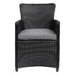 Set mobilier de gradina 4 scaune si o masa, 150 kg, cu perne, gri inchis