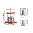 Presa manuala pentru struguri, citrice, vinete Vevor Inox, capacitate 2 l, diametru cos 13 cm