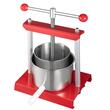 Presa manuala pentru struguri, citrice, vinete Vevor Inox, capacitate 3.5 l, diametru cos 14 cm