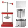 Presa manuala pentru struguri, citrice, vinete Vevor Inox, capacitate 3.5 l, diametru cos 14 cm