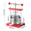 Presa manuala pentru struguri, citrice, vinete Vevor Inox, capacitate 3.5 l, diametru cos 14 cm