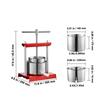 Presa manuala pentru struguri, citrice, vinete Vevor Inox, capacitate 5.5 l, diametru cos 22 cm