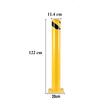 Stalp de siguranta, delimitare, avertizare, Otel, Galben / Negru, Inaltime 122 cm