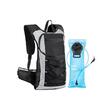 Rucsac de hidratare usor cu suport de apa de 3 l, ciclism, drumetie, Impermeabil, 470 x 290 x 130 mm, Negru/Argintiu