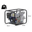 Motopompa pe benzina 3", Debit 833 l/min, Putere 7 CP, Inaltime max 22 m, Adancime 7 m, Rezervor 3.6 l, Decompresie automata