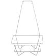 Set 12 cosuri de cumparaturi cu stand, Vivatechnix Metal, capacitate 20 kg, Negru, 41 x 31 x 18 cm 