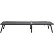 Sezlong pliabil din aluminiu, Negru, 1819x885x515 mm, max 180 kg, 5 unghiuri reglabile