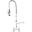 Baterie profesionala, Montaj Blat/Chiuveta, Inox, distanta fixare ajustabila 7,75"-8,25", Dus extractibil, Inaltime 112 cm