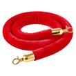 Set 4 franghii din catifea rosie si capete aurii pentru stalpi de delimitare, Lungime 1.5 m